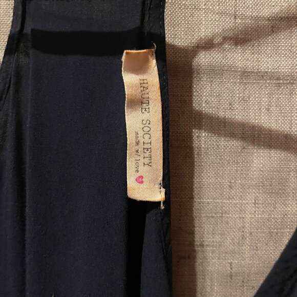 EUC Womens Navy Haute Society Tank Top with Fringe - Picture 2 of 3